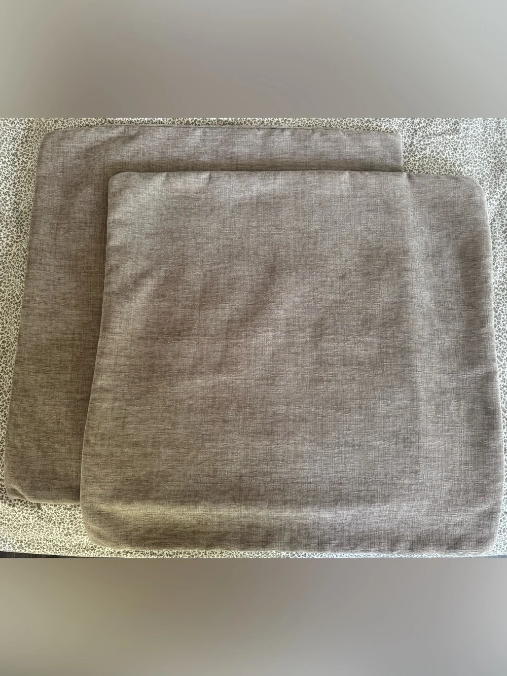 NWOT Neutral Taupe 20in by 20in Decorative Throw Pillow Covers - Set of 2